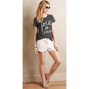 New Anthropologie Armona crochet lace Shorts 0 2